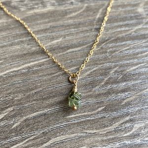 Moldavite pendant necklace
